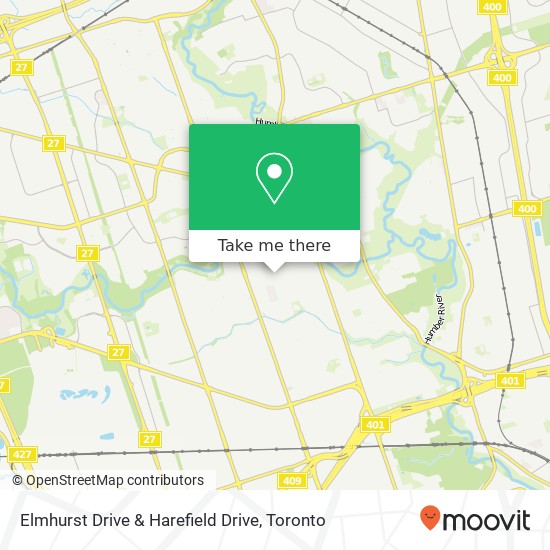 Elmhurst Drive & Harefield Drive map