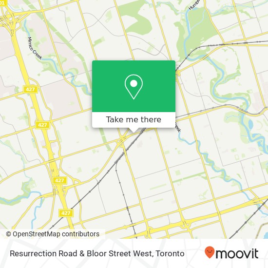 Resurrection Road & Bloor Street West map