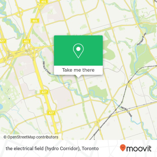 the electrical field  (hydro Corridor) map