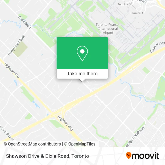Shawson Drive & Dixie Road map
