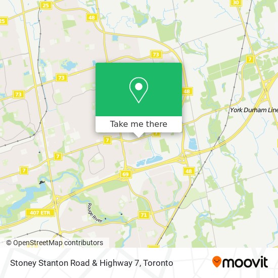 Stoney Stanton Road & Highway 7 map
