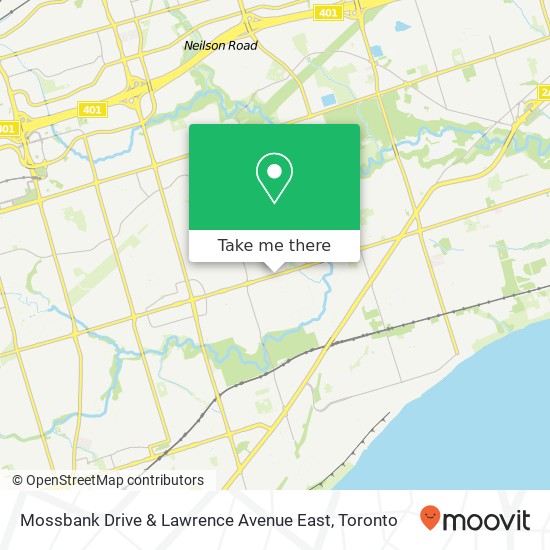 Mossbank Drive & Lawrence Avenue East map