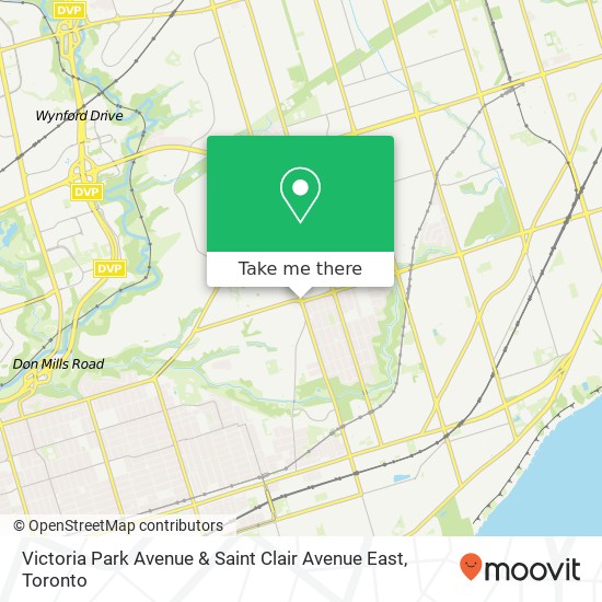 Victoria Park Avenue & Saint Clair Avenue East map