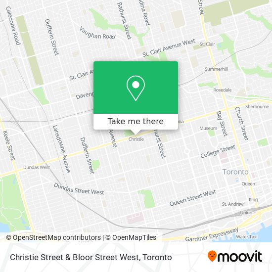 Christie Street & Bloor Street West map