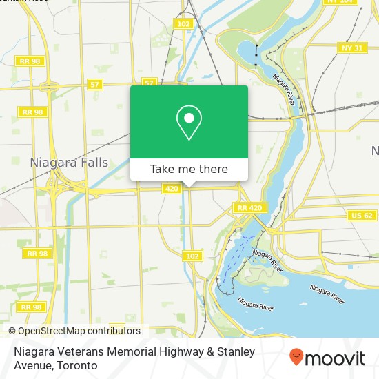 Niagara Veterans Memorial Highway & Stanley Avenue map