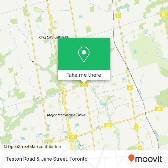 Teston Road & Jane Street map