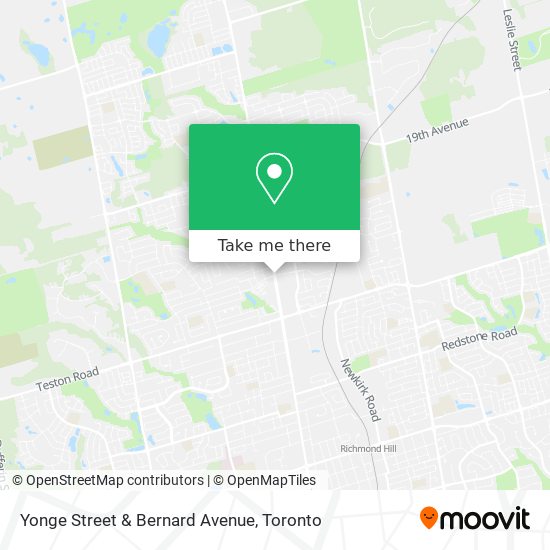 Yonge Street & Bernard Avenue map