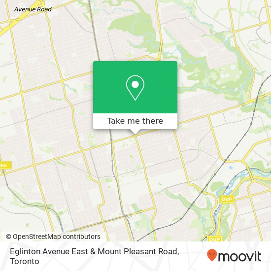 Eglinton Avenue East & Mount Pleasant Road map