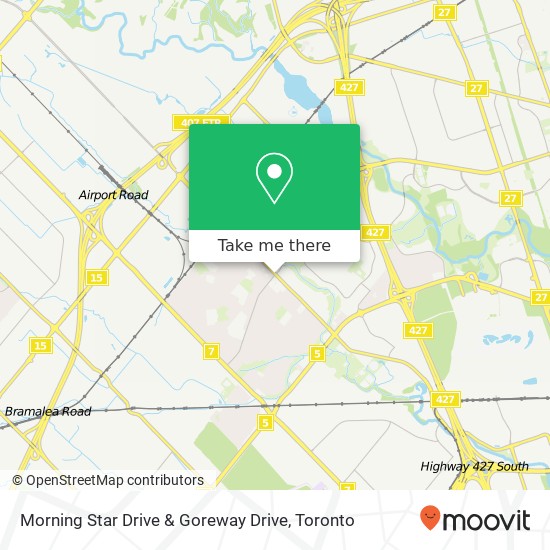 Morning Star Drive & Goreway Drive map