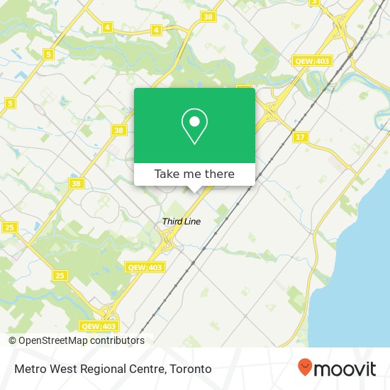 Metro West Regional Centre map