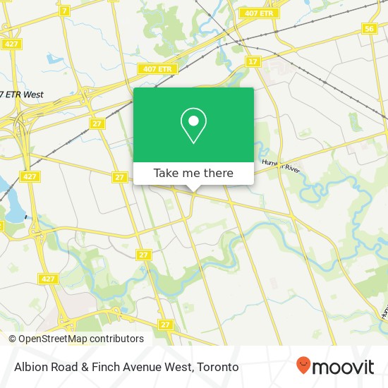 Albion Road & Finch Avenue West map