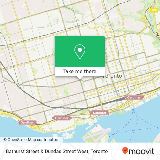 Bathurst Street & Dundas Street West map