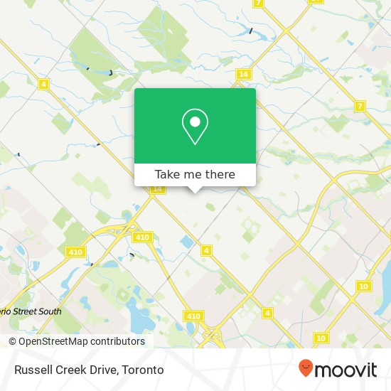 Russell Creek Drive map