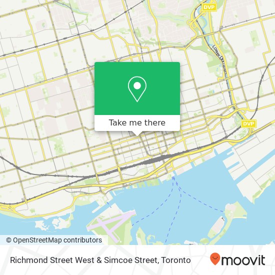 Richmond Street West & Simcoe Street map