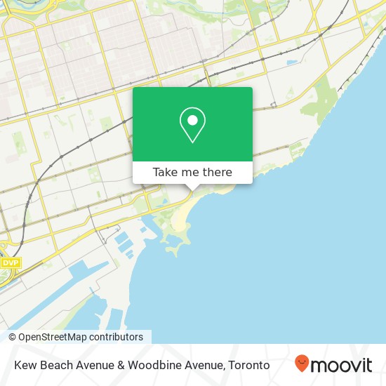 Kew Beach Avenue & Woodbine Avenue map