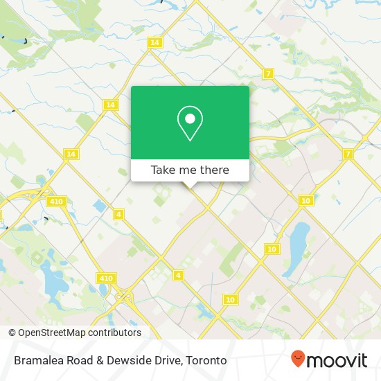 Bramalea Road & Dewside Drive map