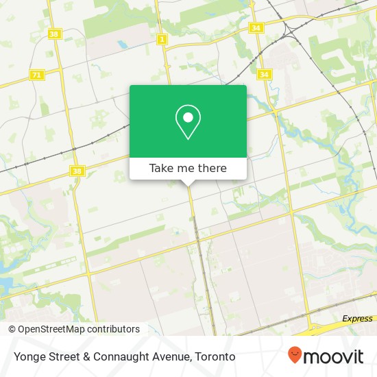 Yonge Street & Connaught Avenue map