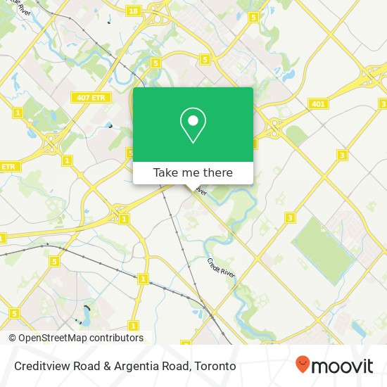 Creditview Road & Argentia Road map