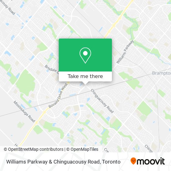Williams Parkway & Chinguacousy Road map