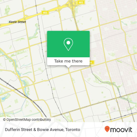 Dufferin Street & Bowie Avenue map