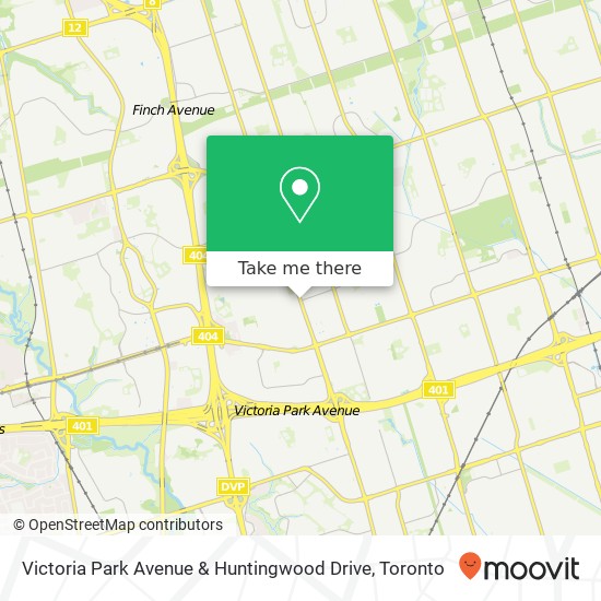 Victoria Park Avenue & Huntingwood Drive map