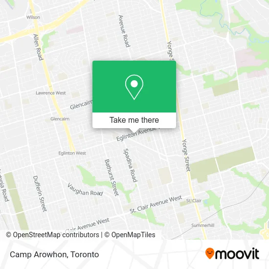 Camp Arowhon map