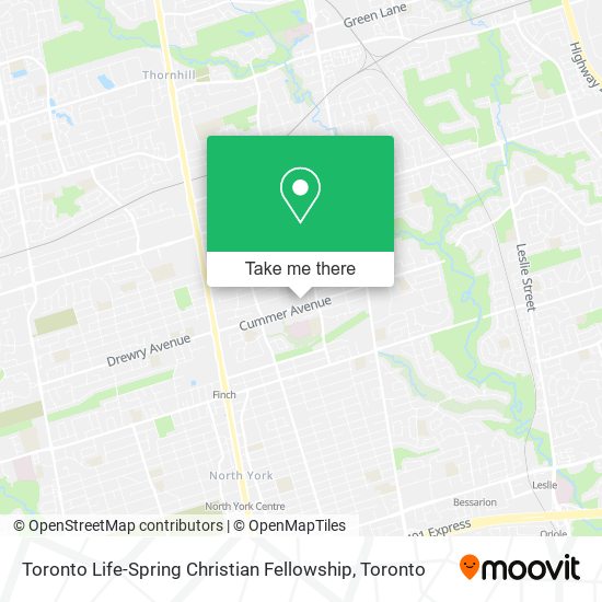 Toronto Life-Spring Christian Fellowship map