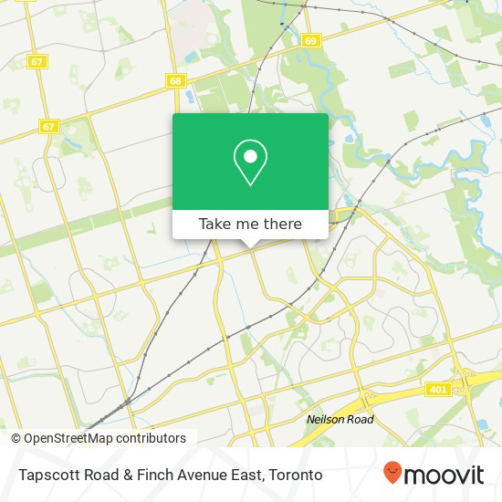 Tapscott Road & Finch Avenue East map
