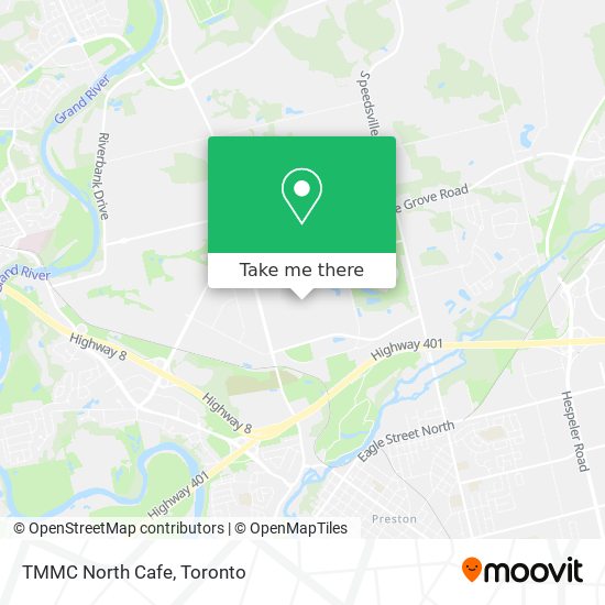TMMC North Cafe map