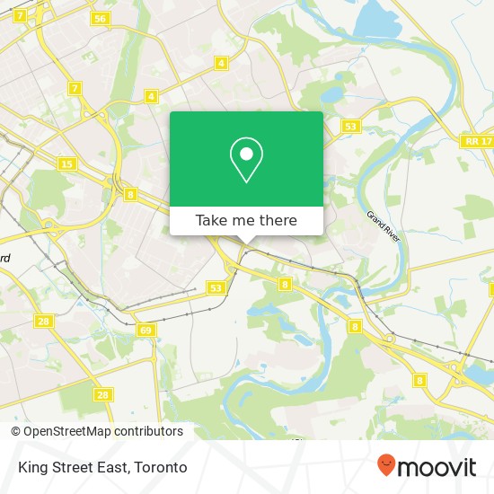 King Street East map