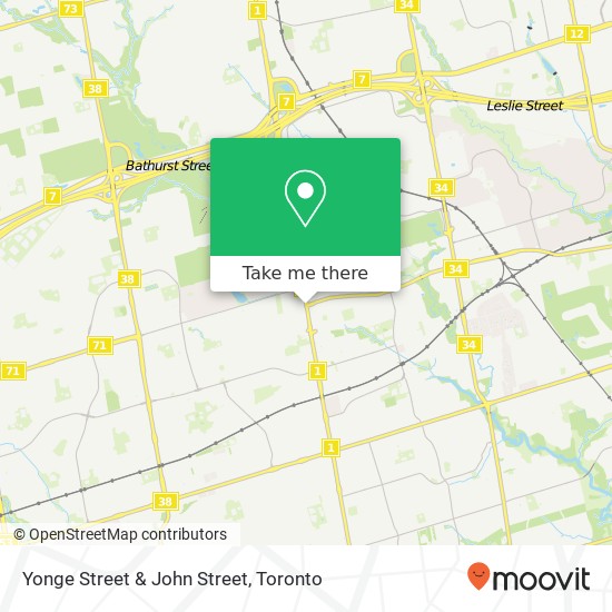 Yonge Street & John Street map