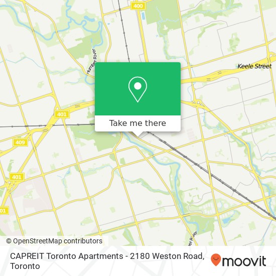 CAPREIT Toronto Apartments - 2180 Weston Road map