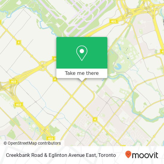 Creekbank Road & Eglinton Avenue East map