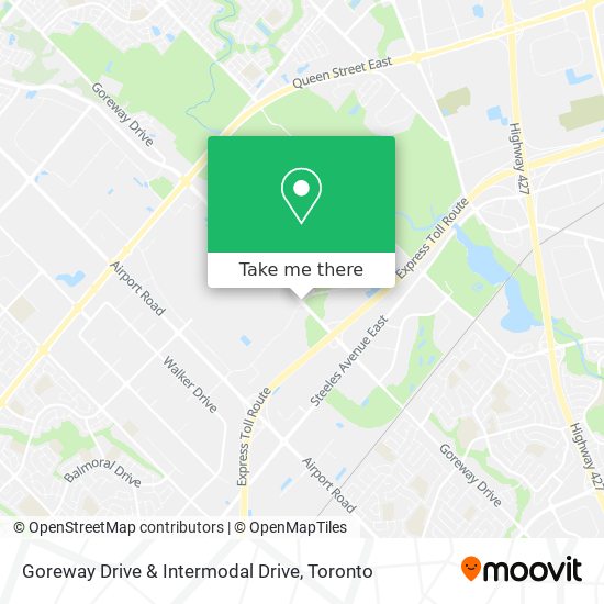 Goreway Drive & Intermodal Drive map
