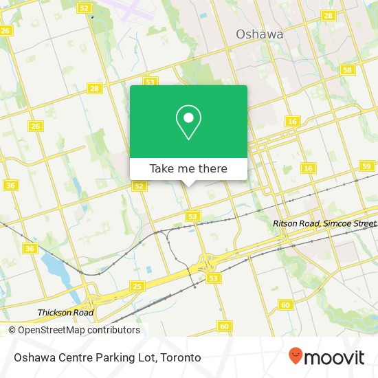 Oshawa Centre Parking Lot map