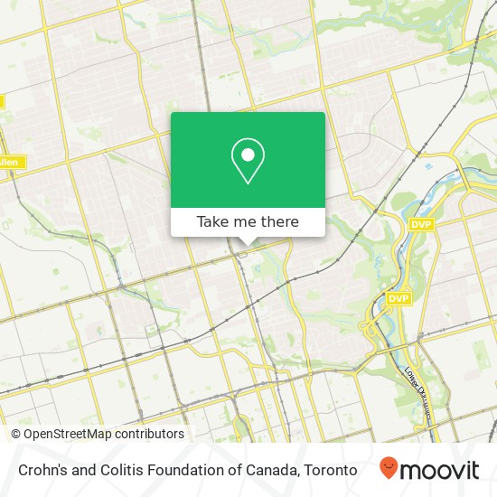 Crohn's and Colitis Foundation of Canada map