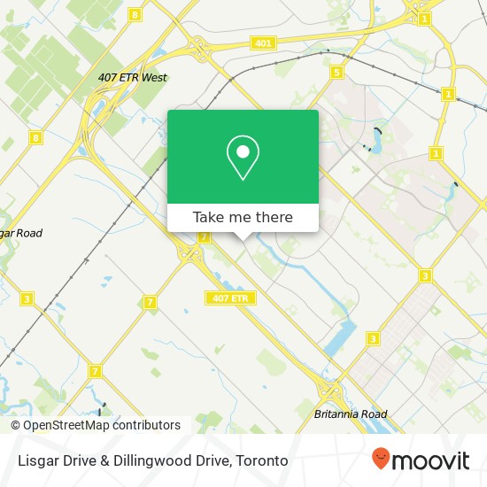 Lisgar Drive & Dillingwood Drive map