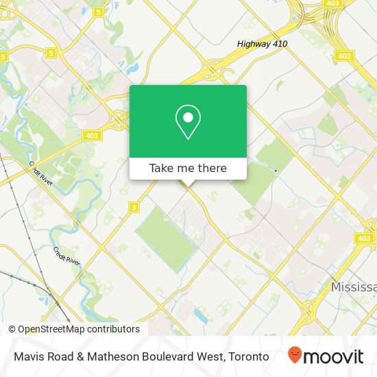 Mavis Road & Matheson Boulevard West plan