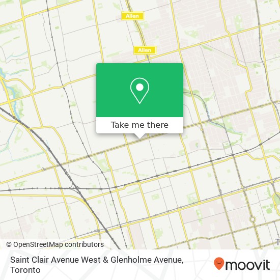 Saint Clair Avenue West & Glenholme Avenue map