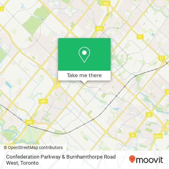 Confederation Parkway & Burnhamthorpe Road West plan