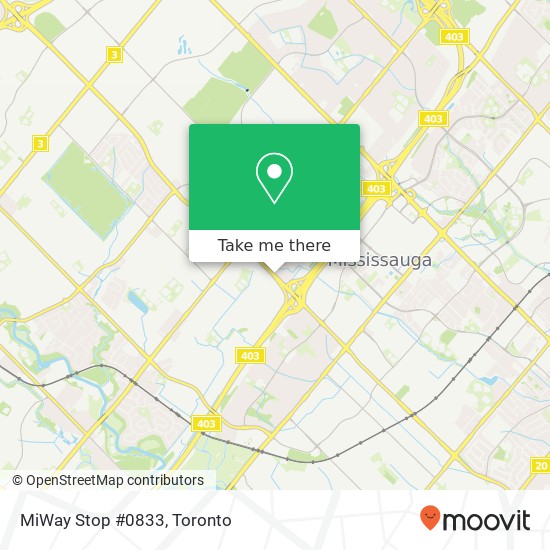 MiWay Stop #0833 map