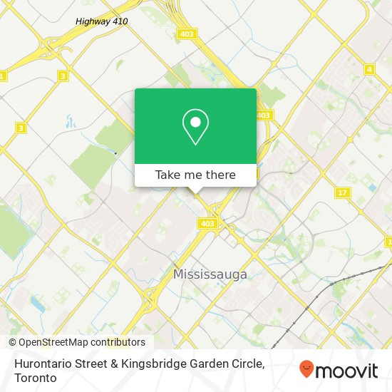 Hurontario Street & Kingsbridge Garden Circle map