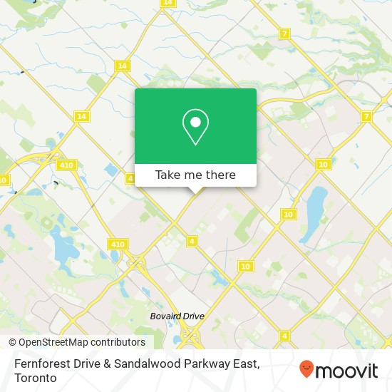 Fernforest Drive & Sandalwood Parkway East map