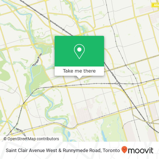 Saint Clair Avenue West & Runnymede Road map