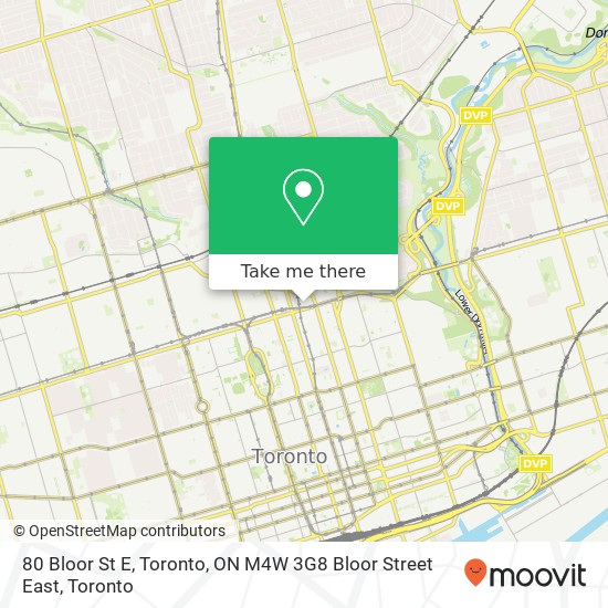 80 Bloor St E, Toronto, ON M4W 3G8 Bloor Street East map
