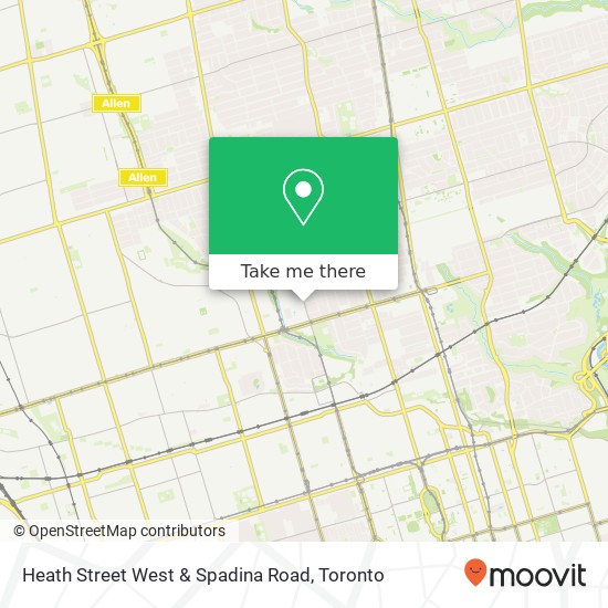 Heath Street West & Spadina Road map