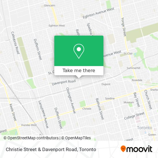 Christie Street & Davenport Road map