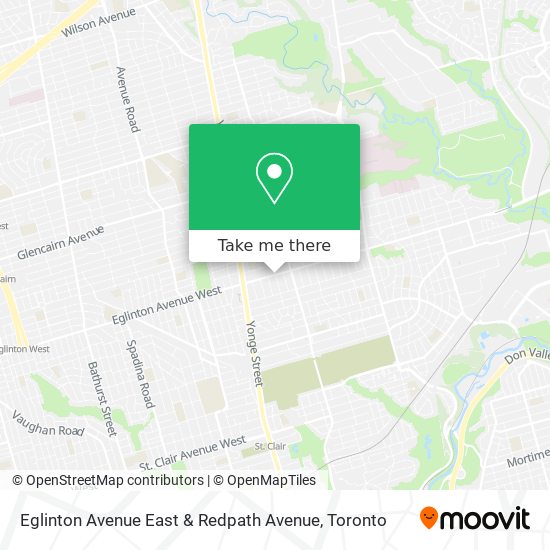 Eglinton Avenue East & Redpath Avenue map