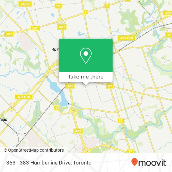 353 - 383 Humberline Drive map