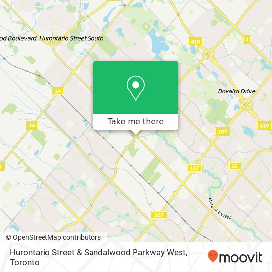 Hurontario Street & Sandalwood Parkway West map